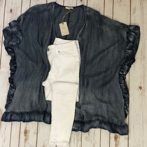 Denim Ruffled Kimono